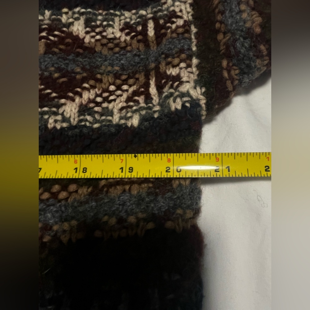Woolrich Men”s Vintage Handknit  Wool Blend Multicolor  Ski Sweater Size L - Picture 7 of 10
